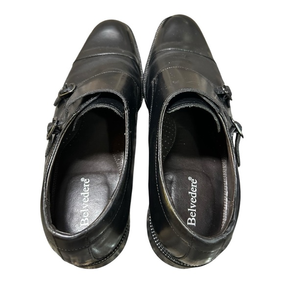 Studio Belvedere Frost Men’s Dress Black Leather Shoes Size 12 D Made in Brazil - Picture 5 of 14